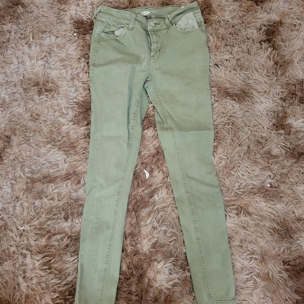 Old Navy olive jeans